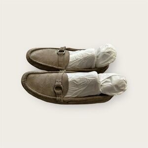 Boemos Classic Suede Horsebit Loafer Driving‎ Moc Taupe 6.5